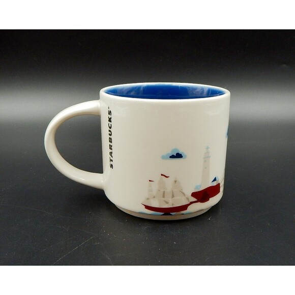 Starbucks Boston You Are Here YAH Coffee Mug Cup 14 Oz Collection Retired 2015 - Picture 1 of 7